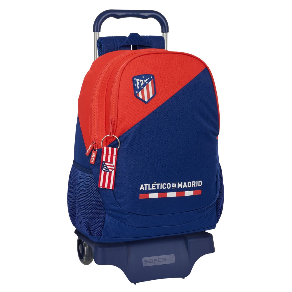 Σχολική Τσάντα με Ρόδες Atlético Madrid Μπλε Κόκκινο 32 x 44 x 16 cm