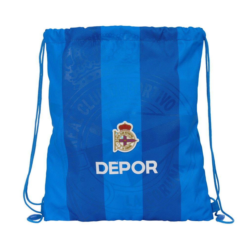 Σχολική Τσάντα με Σχοινιά R. C. Deportivo de La Coruña Μπλε 35 x 40 x 1 cm