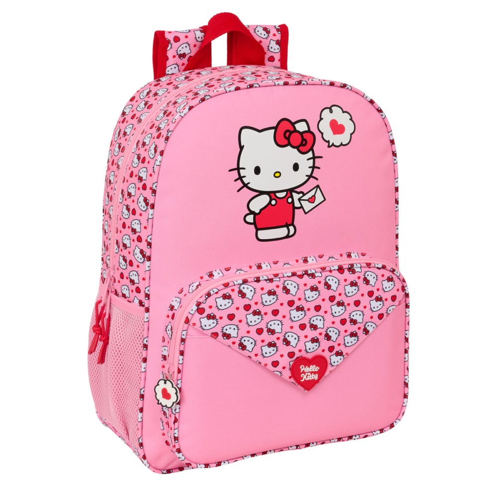 Σχολική Τσάντα Hello Kitty Ροζ 33 x 42 x 14 cm