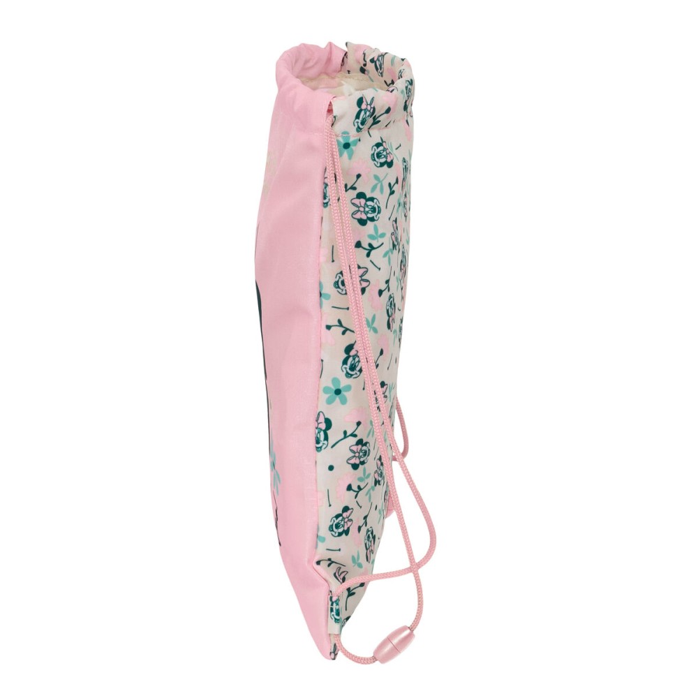 Σχολική Τσάντα με Σχοινιά Minnie Mouse Minty Ροζ 26 x 34 x 1 cm