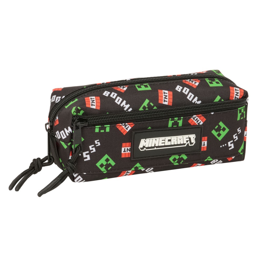 Τριπλή Κασετίνα Minecraft Μαύρο 22 x 8,5 x 6 cm