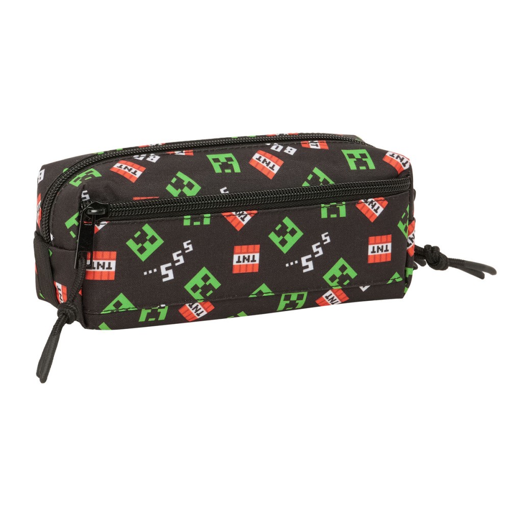 Τριπλή Κασετίνα Minecraft Μαύρο 22 x 8,5 x 6 cm