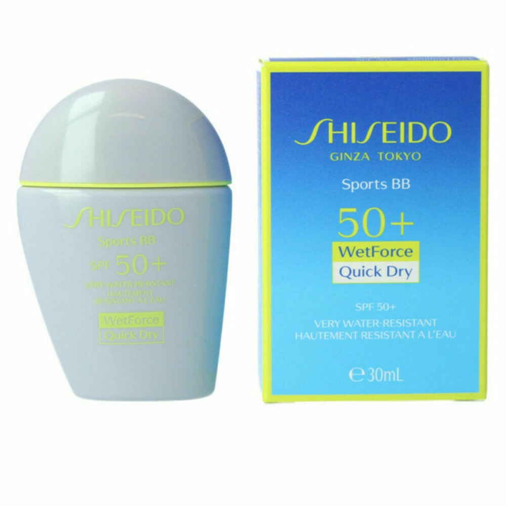 Βάση Μακιγιάζ Κρεμώδες Sports BB Shiseido SPf 50+ Very Dark Μπεζ Spf 50 (30 ml)