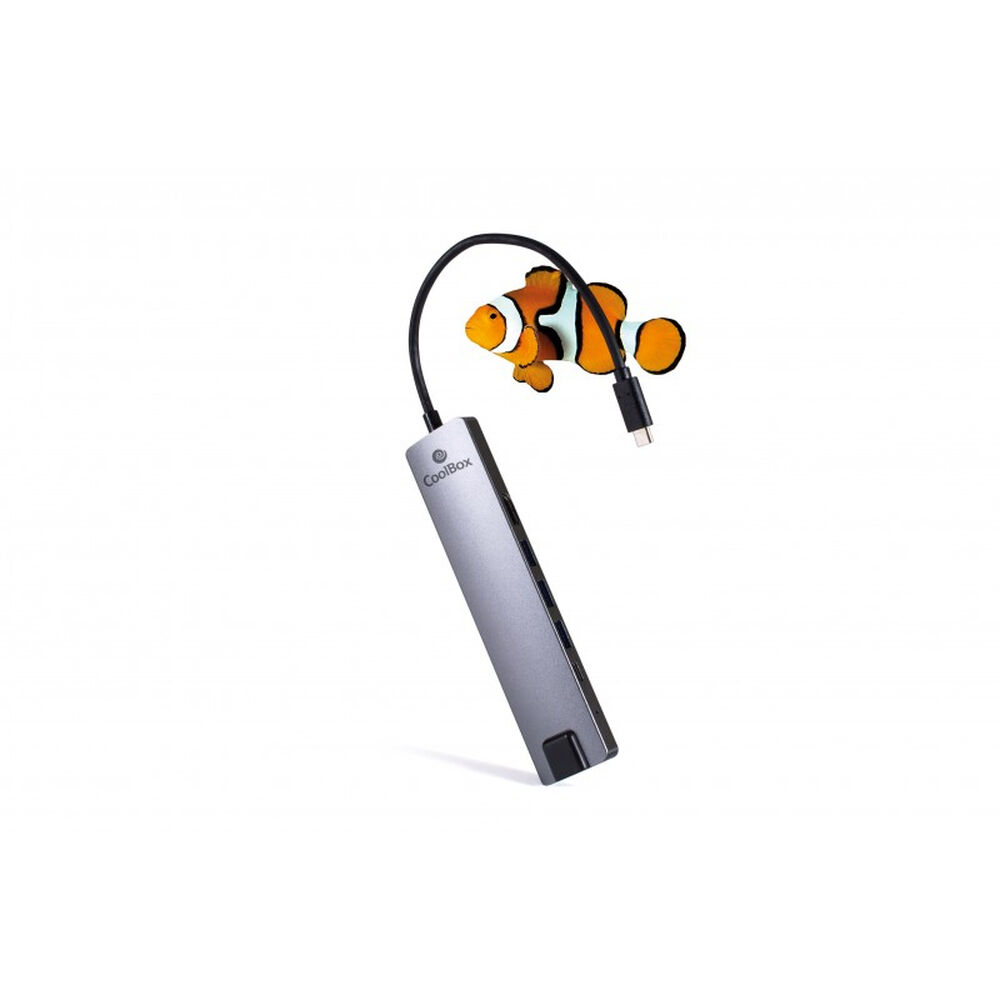 USB Hub CoolBox COO-DOCK-01 Γκρι