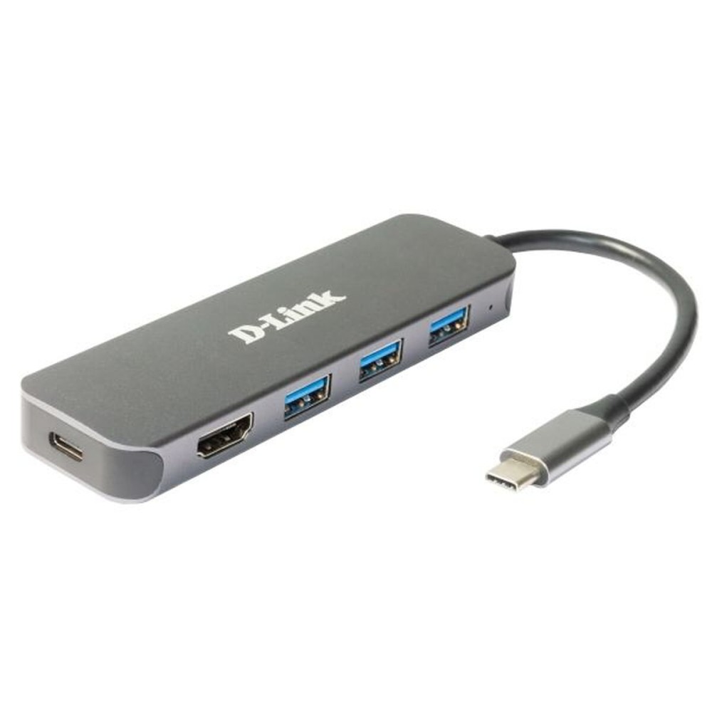 USB Hub D-Link DUB-2333 Γκρι 60 W