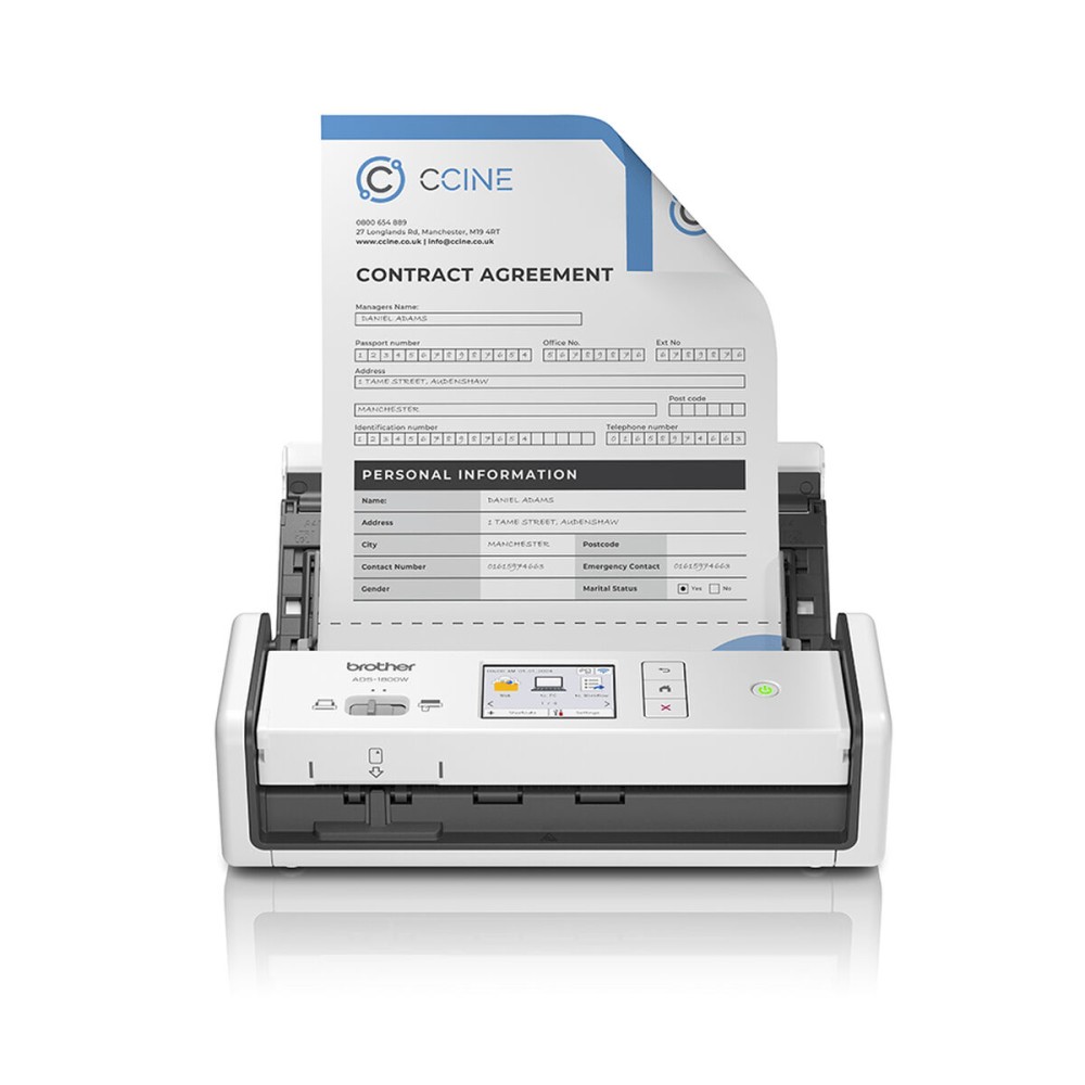 Φορητό Σκάνερ Έγχρωμο Duplex Brother ADS1800WUN1 6-20 ppm