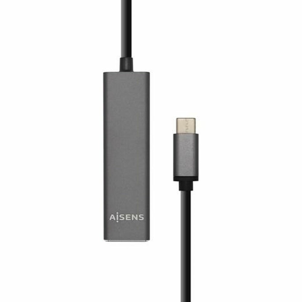 USB Hub Aisens A109-0403 Γκρι Ανθρακί