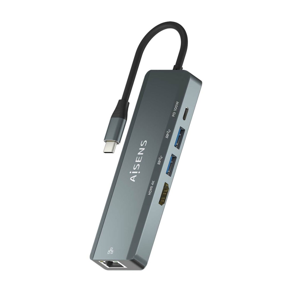 USB Hub Aisens ASUC-5P011-GR Γκρι