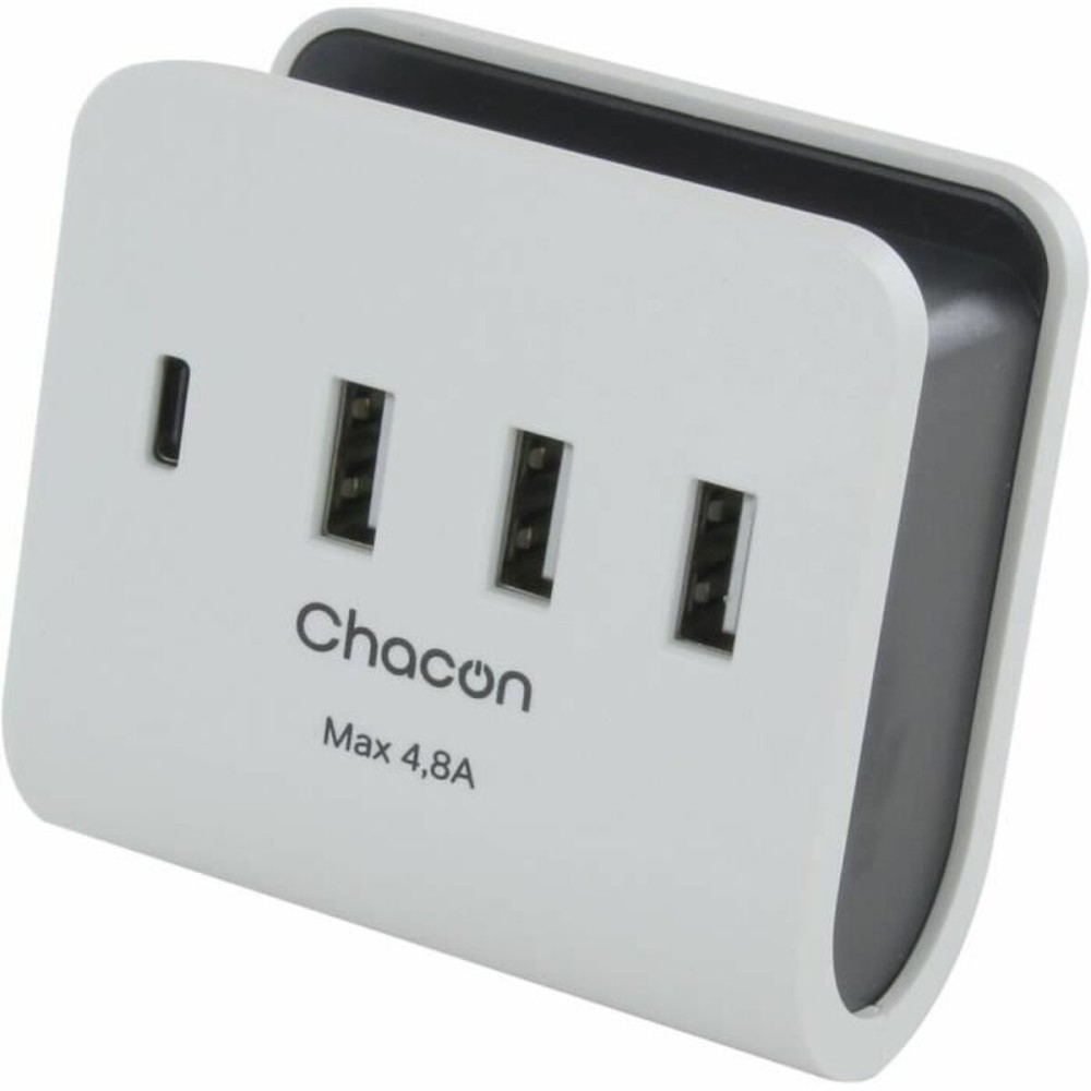 Φορτιστής USB Τοίχου Chacon Λευκό