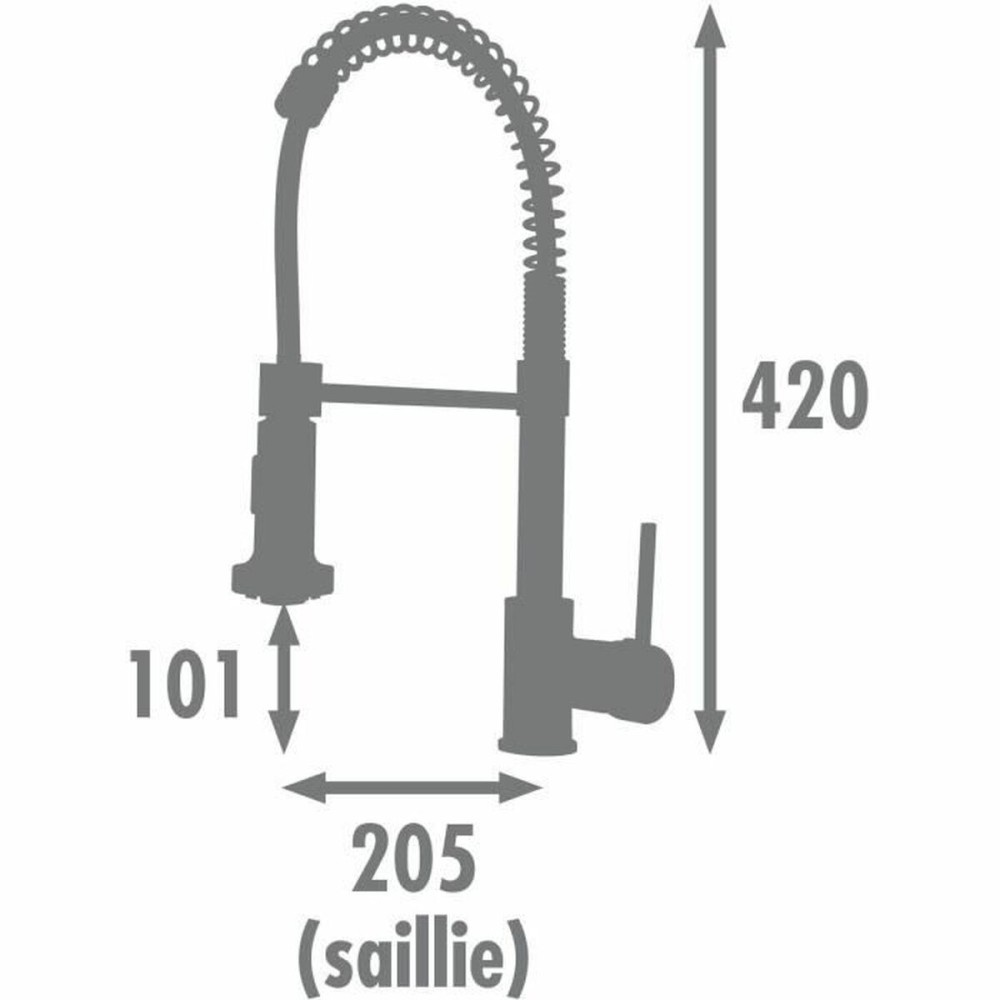 Kitchen Tap Rousseau OPUS Γκρι Chrome