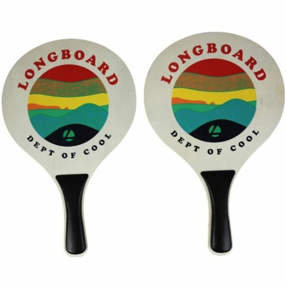Ρακέτες Παραλίας με Μπάλα Longboard Πολύχρωμο (x2)