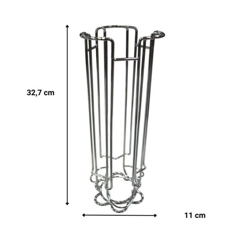 Διοργανωτής Κάψουλες Καφέ Fackelmann Γκρι Ανοξείδωτο ατσάλι Πλαστική ύλη 3 X 11 X 32 CM 14 X 39 X 29 CM
