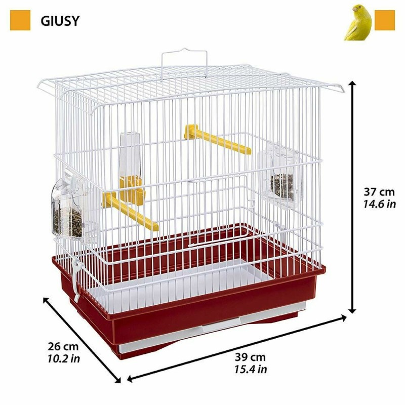 Bird Cage Ferplast Giusy Κόκκινο Λευκό