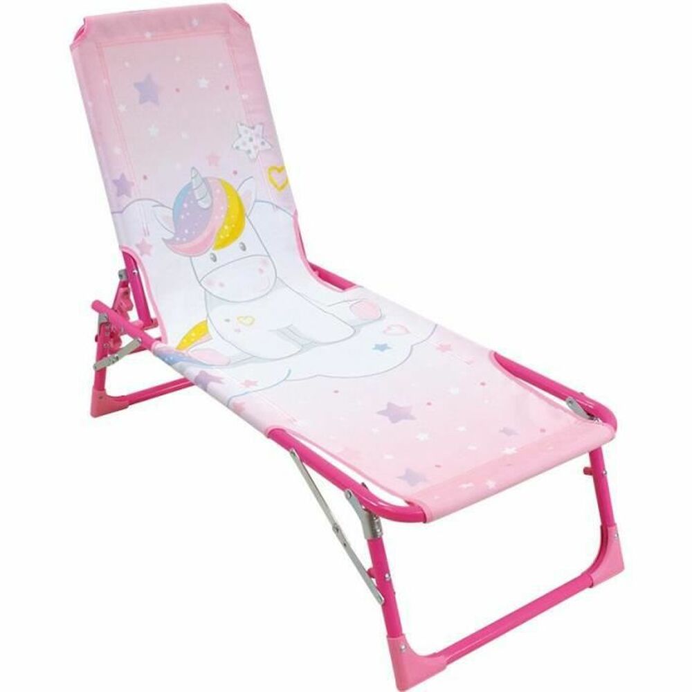 Παραλία με ξαπλώστρες Fun House Unicorn Deckchair Sun Lounger 112 x 40 x 40 cm Παιδικά Εύκαμπτο