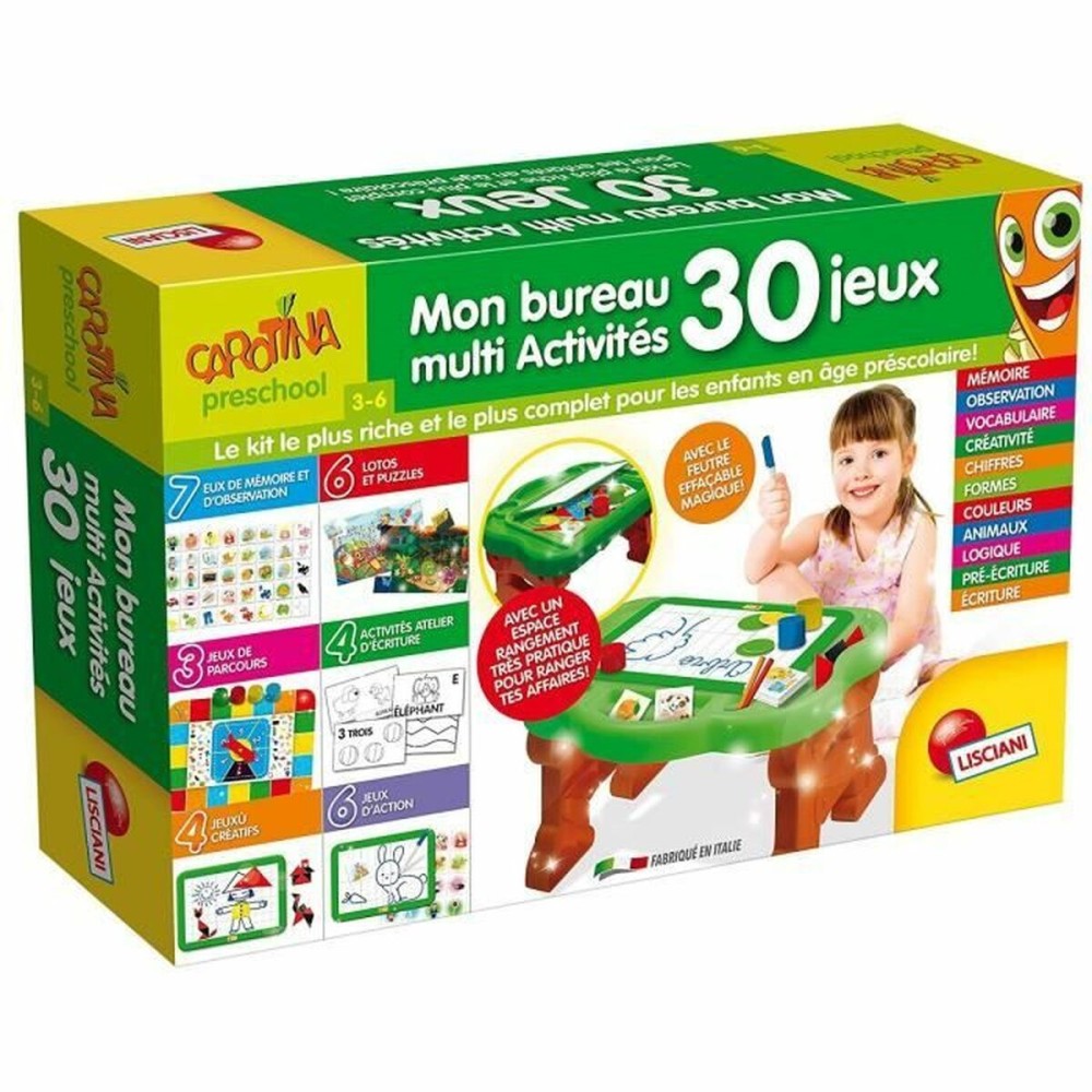 Εκπαιδευτικό παιχνίδι Lisciani Giochi Carotina educational desk 30 fun learning games (FR)