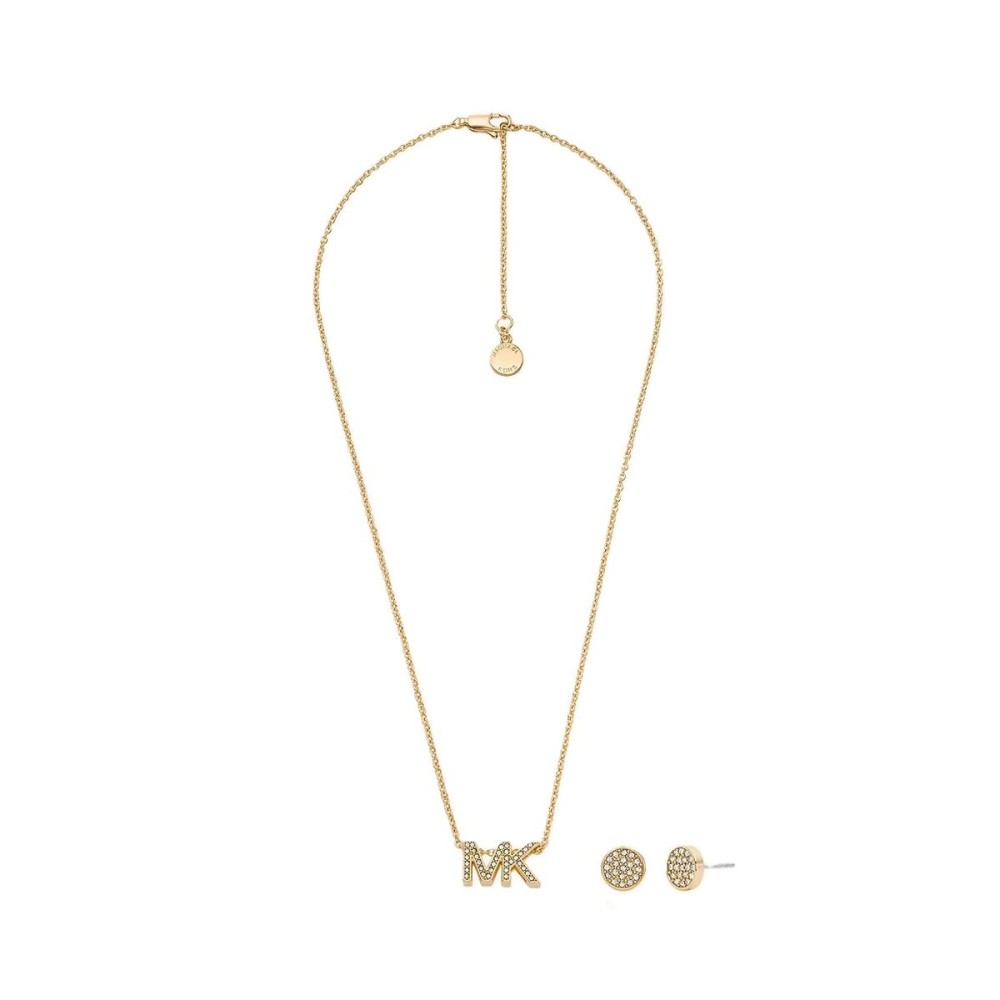 Γυναικείο σετ με κολιέ και σκουλαρίκια Michael Kors MKJ8019SET SPECIAL PACK NECKLACE + EARRINGS Χρυσό