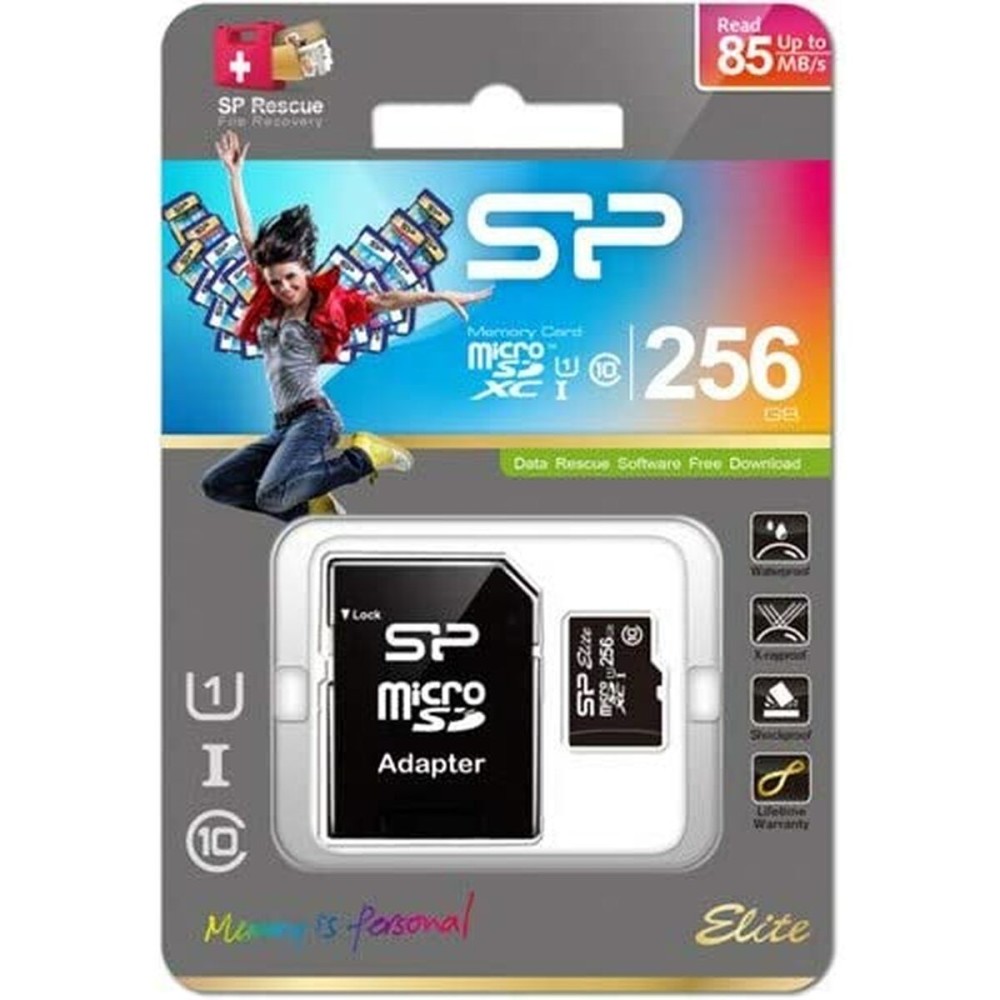 Κάρτα Μνήμης Micro SD με Αντάπτορα Silicon Power SP256GBSTXBU1V10SP