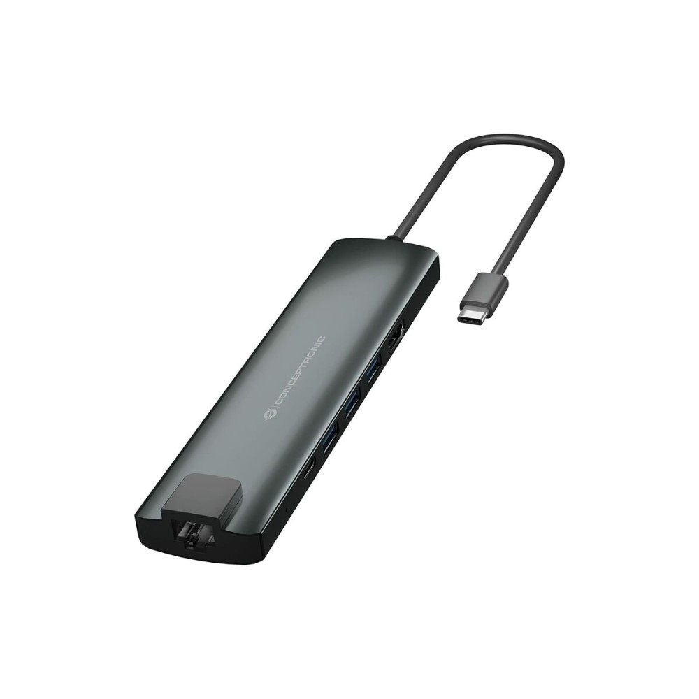 USB Hub Conceptronic 110515507101 Αλουμίνιο Γκρι 9 σε 1