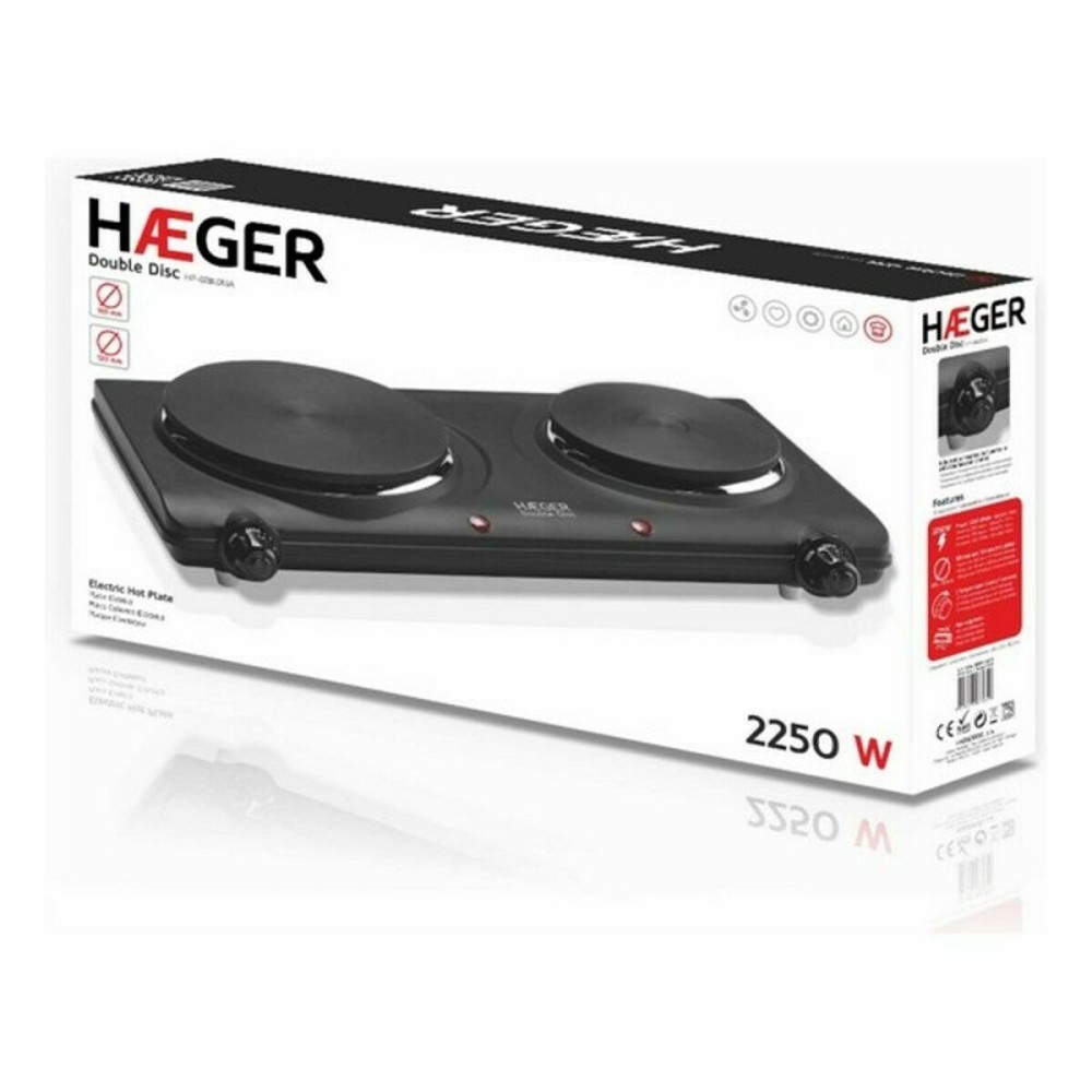 Ηλεκτρική Εστία Haeger HP-02B.013A Μαύρο 2 Κουζίνες 2250W