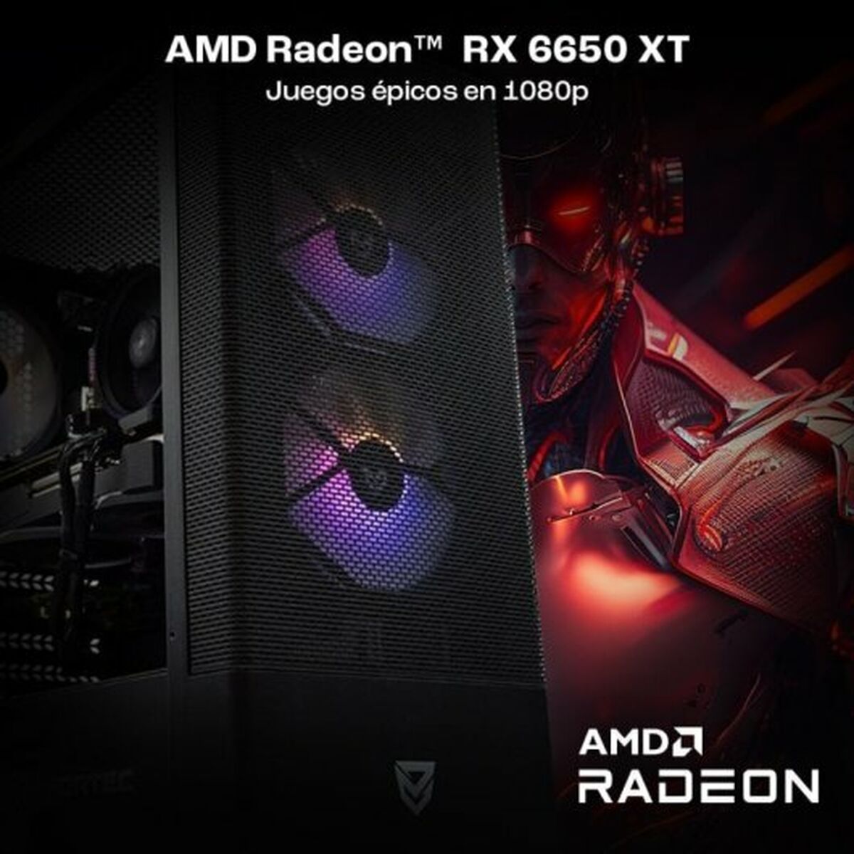 PC Γραφείου PcCom Lite AMD RADEON RX 6650XT 16 GB RAM 1 TB SSD