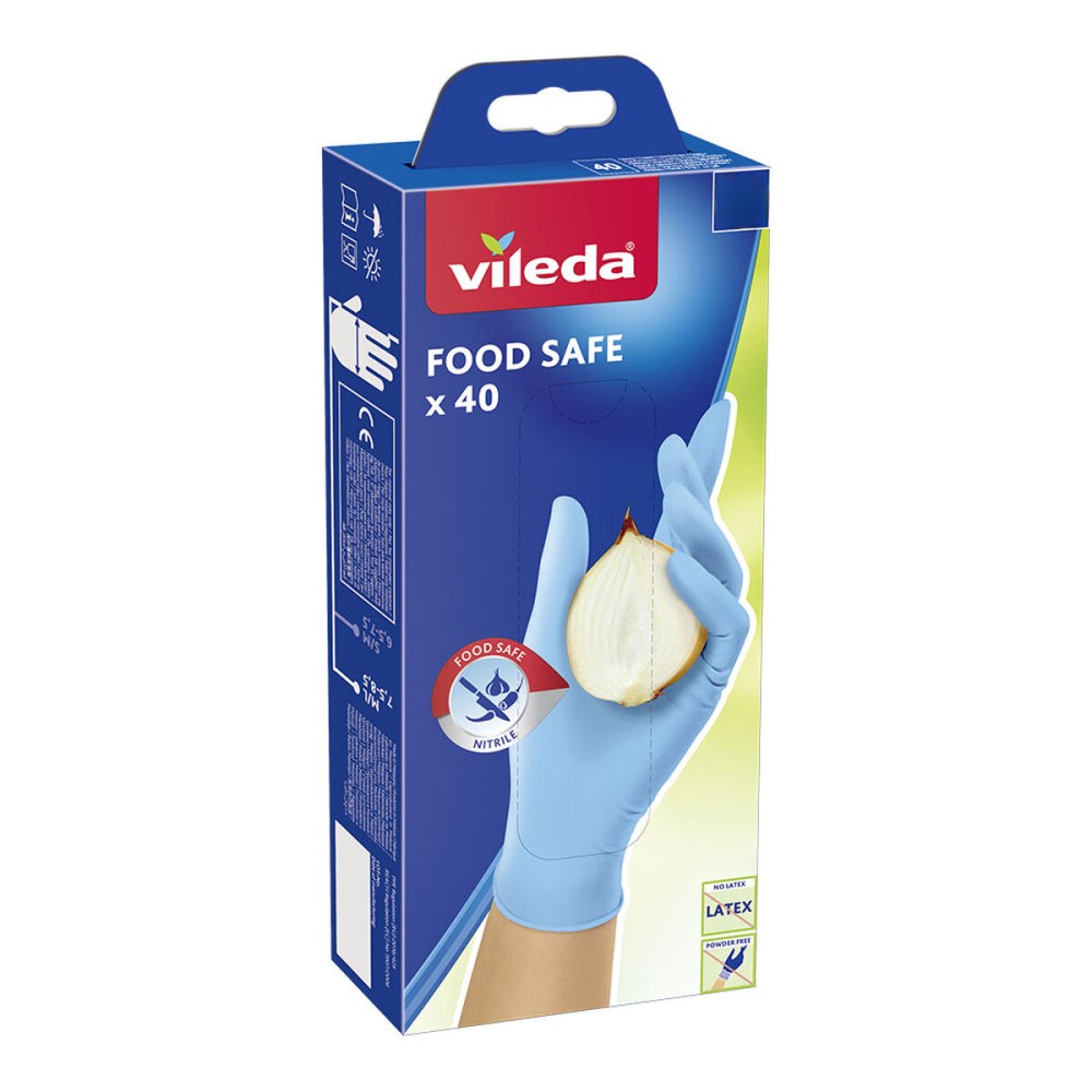 Γάντια Μίας Χρήσης Vileda Food Safe 171013 S/M (40 Μονάδες)