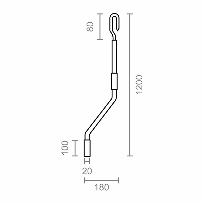 Awning crank handle Micel TLD06 Λευκό 120 cm Χαμηλό