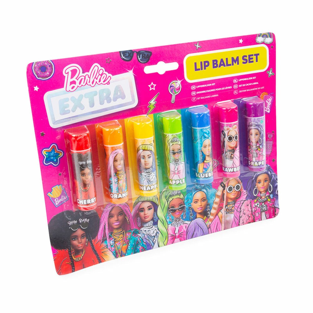 Βάλσαμο για Χείλη με Χρώμα Barbie Παιδικά 7 Τεμάχια