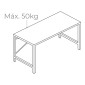 Γραφείο EDM 75195 Μαύρο Ξύλο Μέταλλο 120 x 60 x 74 cm