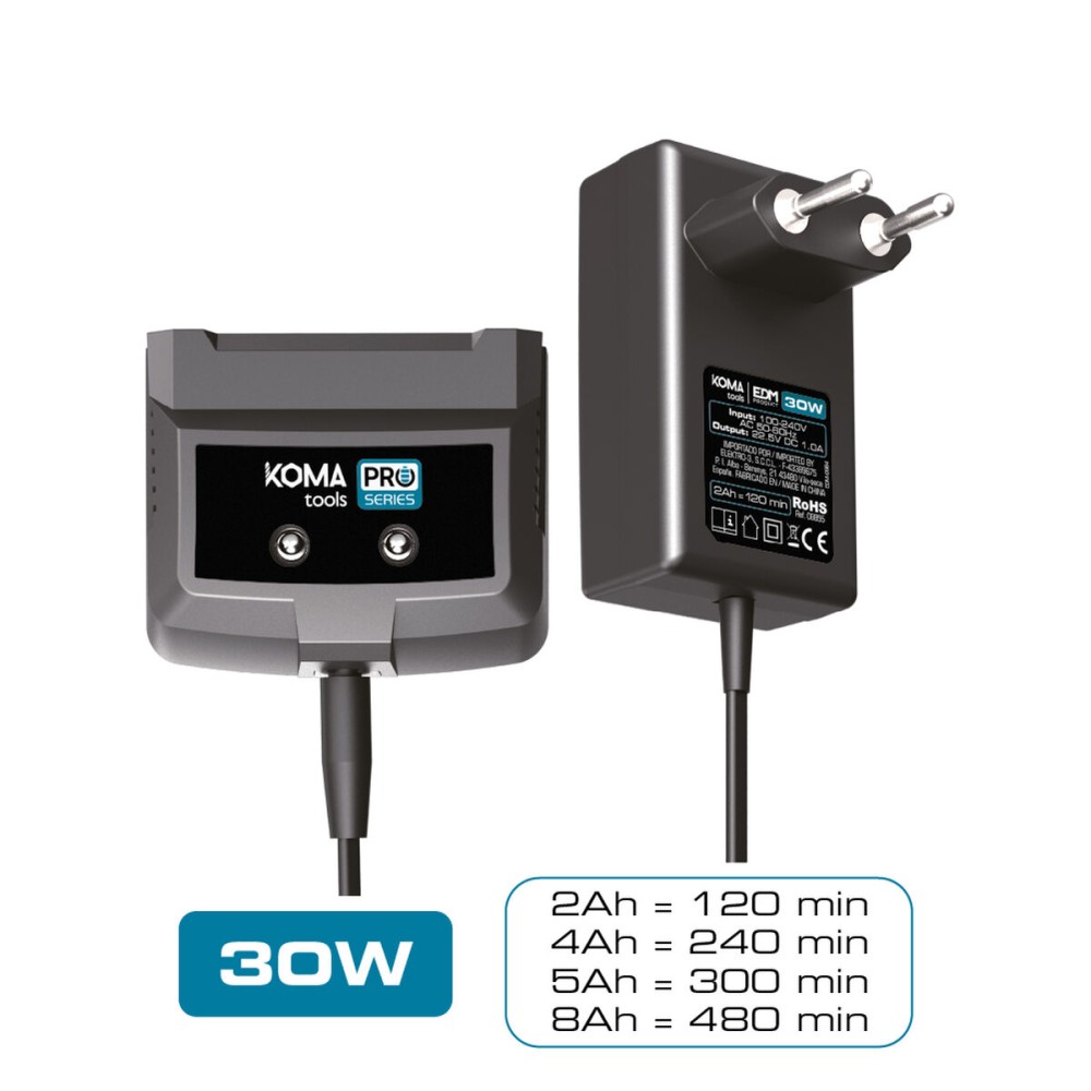 Φορτιστής Μπαταρίας Koma Tools 4 Ah 2 Ah 5 Ah 8 Ah 20 V 100-240 V~50/60 Hz