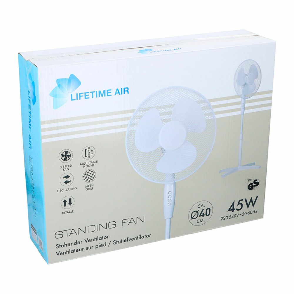 Ανεμιστήρας Δαπέδου Lifetime Λευκό 45 W