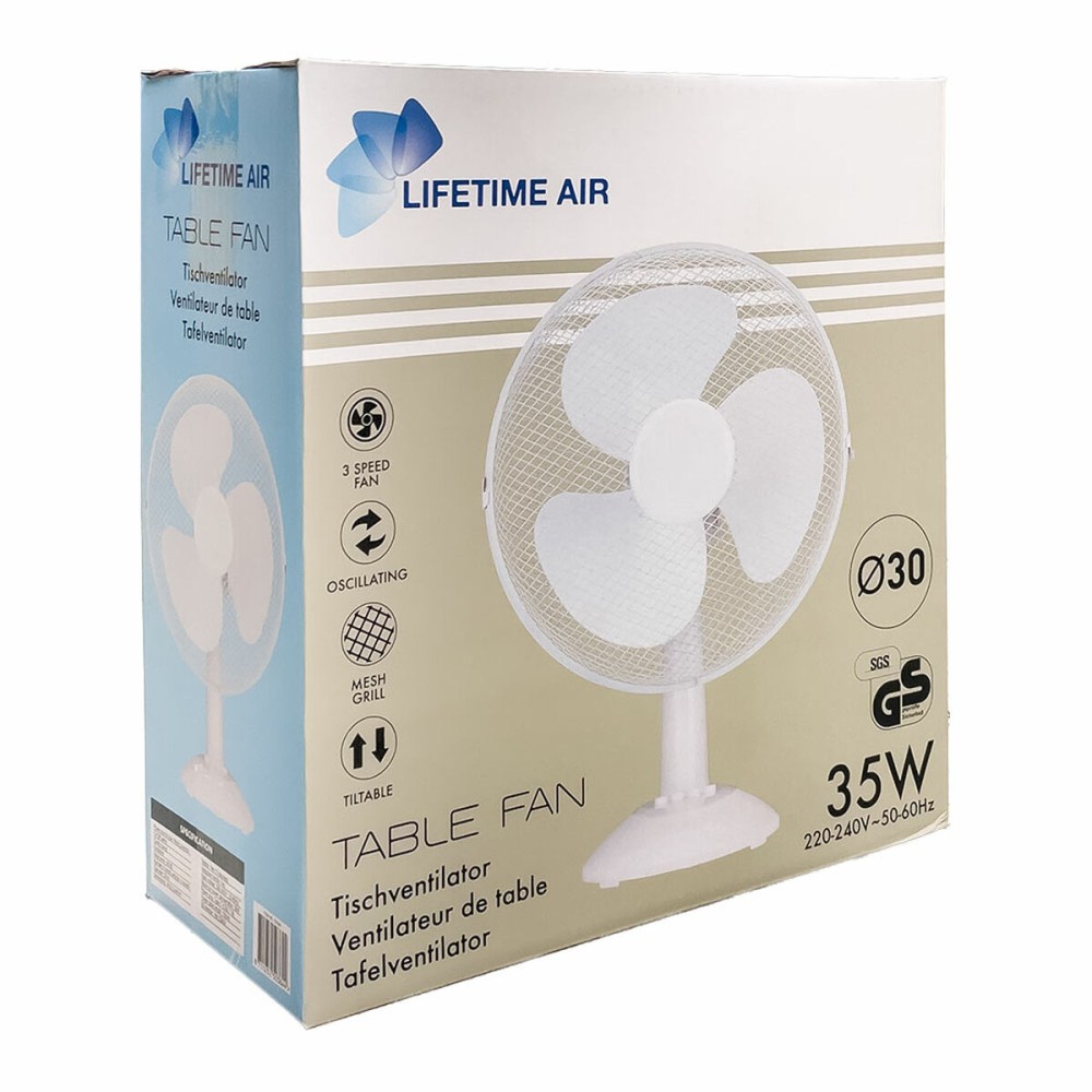 Επιτραπέζιος Ανεμιστήρας Lifetime Λευκό 35 W 34 x 23,5 x 46 cm