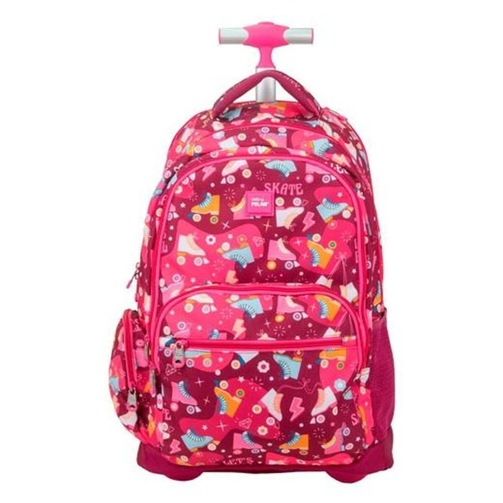 Σχολική Τσάντα με Ρόδες Milan Ροζ 52 x 34,5 x 23 cm