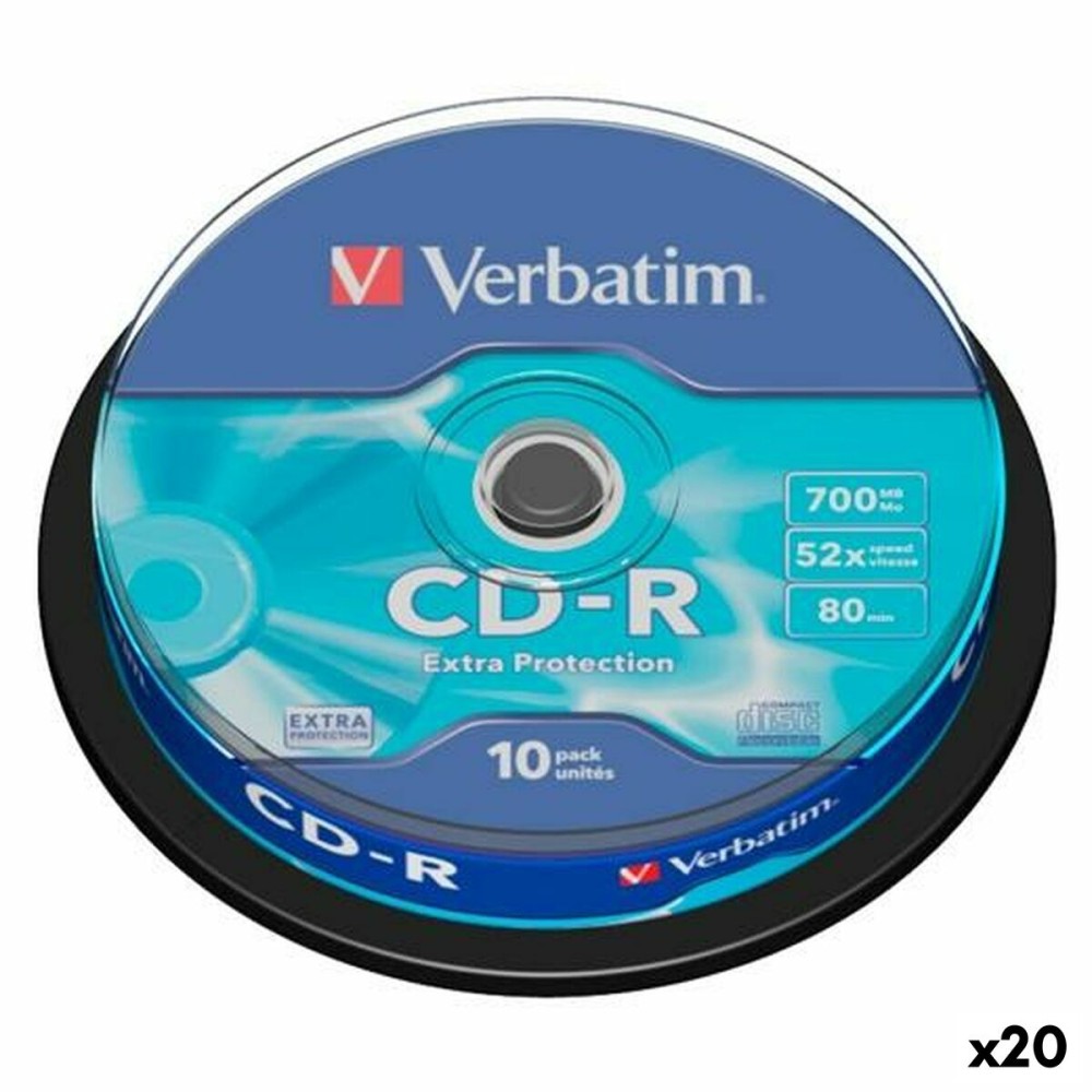 CD-R Verbatim EXTRA PROTECTION 700 MB 52x 10 Τεμάχια (20 Μονάδες)
