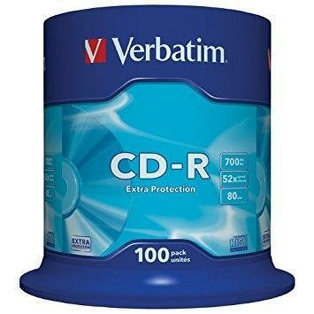 CD-R Verbatim Extra Protection 700 MB 52x 100 Τεμάχια (4 Μονάδες)