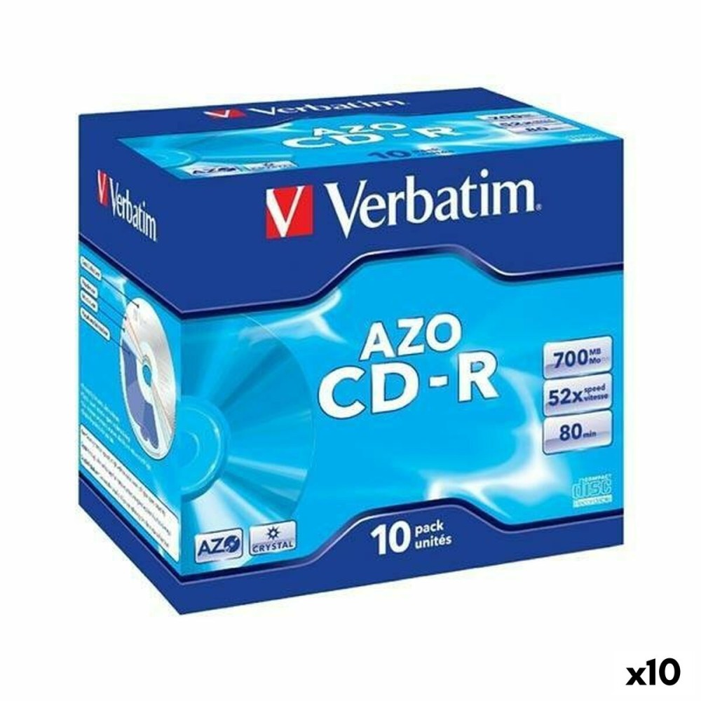 CD-R Verbatim AZO 700 MB 52x 10 Τεμάχια (x10)
