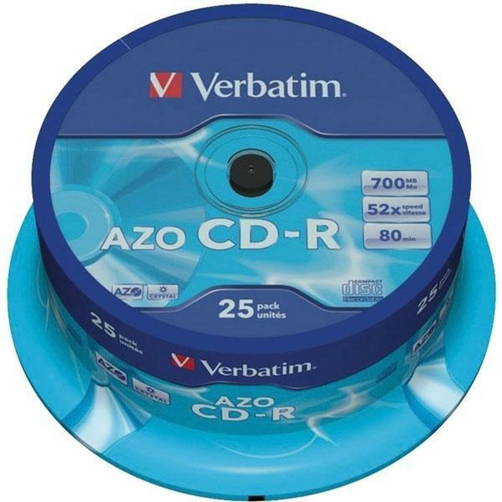 CD-R Verbatim Azo 700 MB 52x 25 Τεμάχια (8 Μονάδες)
