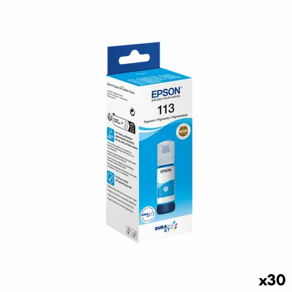 Επαναπληρώστε μελάνι Epson ECOTANK ET-5850, ET-5800, ET-16650, ET-16600, ET-5880, ET-5170 - Nº 113 Κυανό