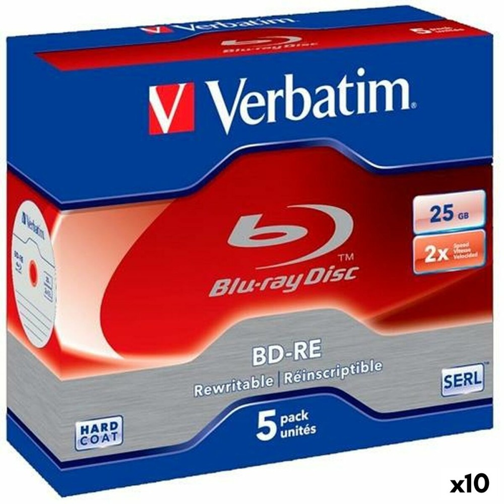 Blu-ray BD-RE Verbatim 25 GB 6x 5 Τεμάχια (x10)