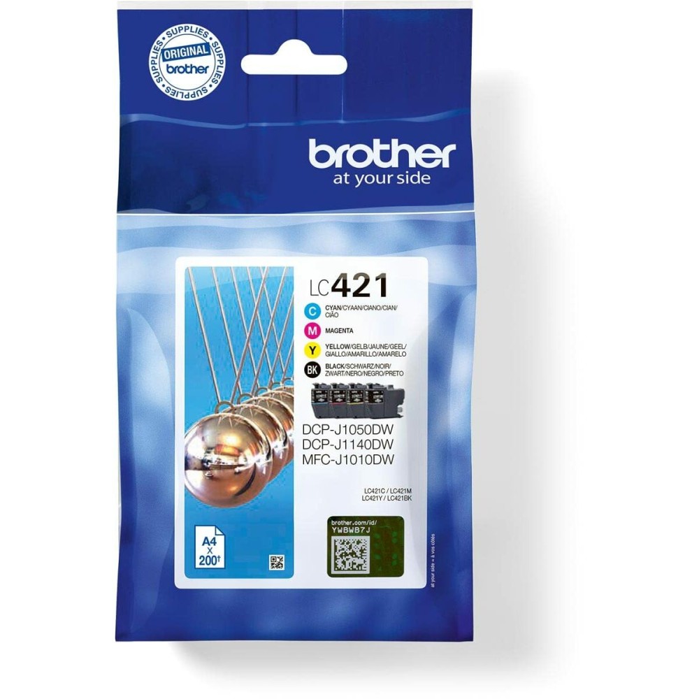 Αυθεντικό Φυσίγγιο μελάνης Brother MFC-J1010DW / DCP-J1050DW Κίτρινο (4 Μονάδες)