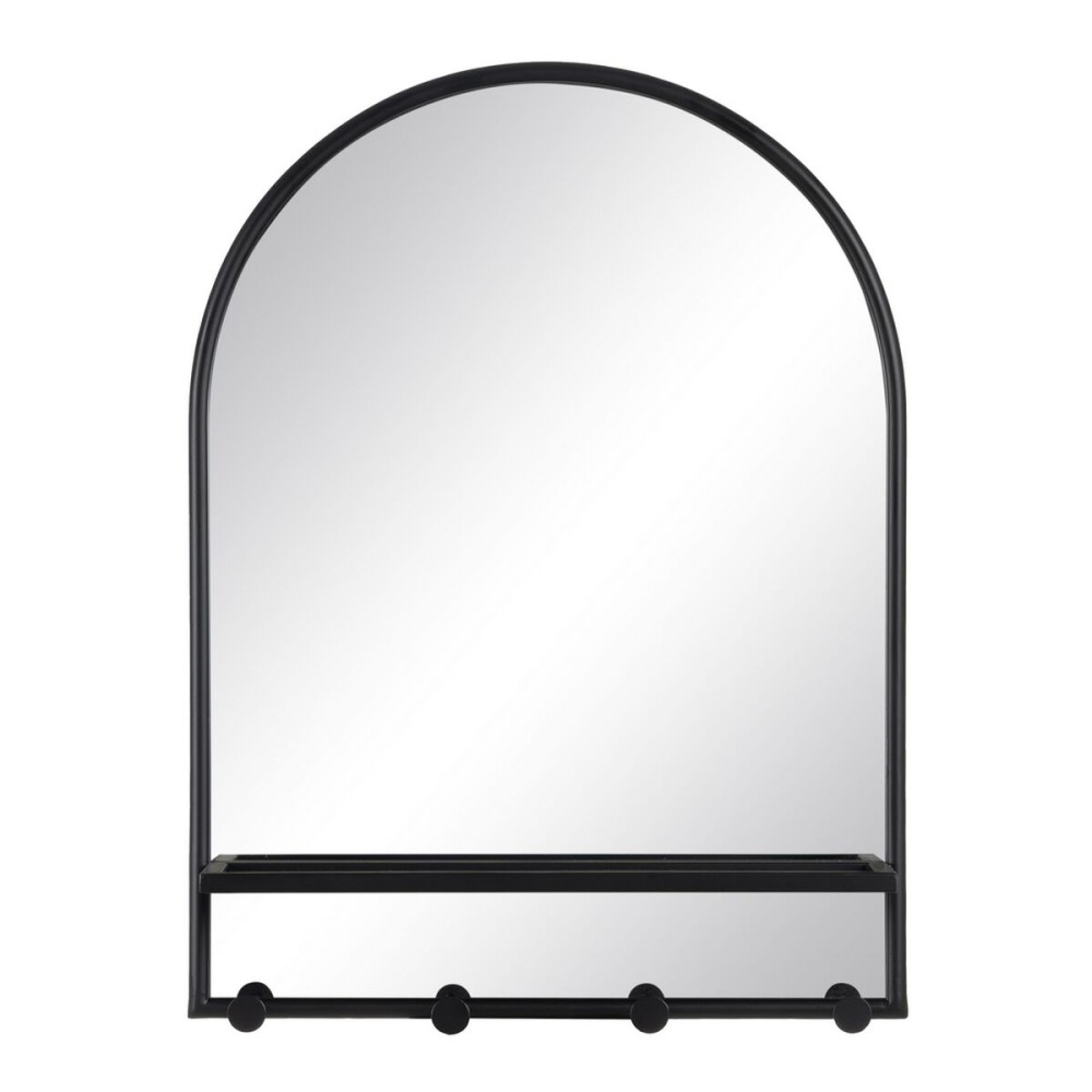 Τοίχο καθρέφτη Μαύρο Κρυστάλλινο Σίδερο 60 x 17 x 80,5 cm