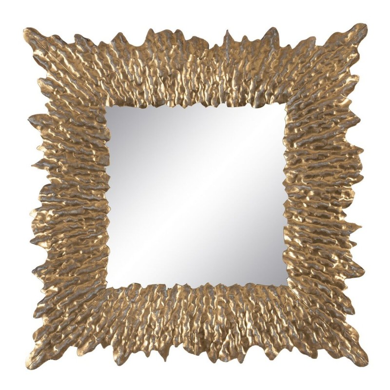 Τοίχο καθρέφτη Χρυσό Κρυστάλλινο Σίδερο 74 x 7,5 x 74 cm