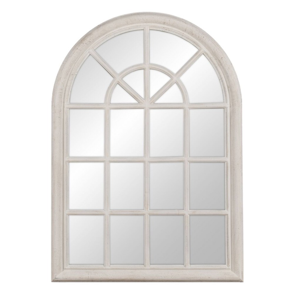 Τοίχο καθρέφτη Λευκό Κρυστάλλινο Ξυλο παουλόβνια Παράθυρο 73,7 x 3,6 x 104 cm