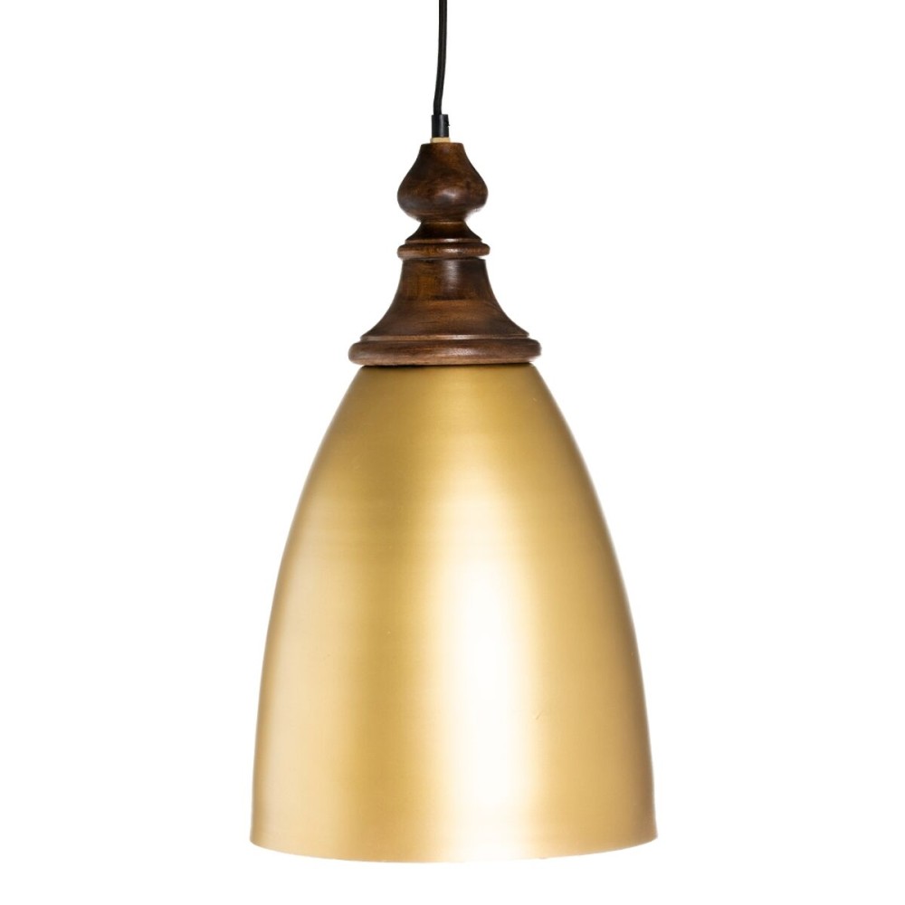 Φωτιστικό Οροφής Χρυσό Σίδερο Ξύλο από Μάνγκο 40 W 220-240 V 30 x 30 x 53 cm