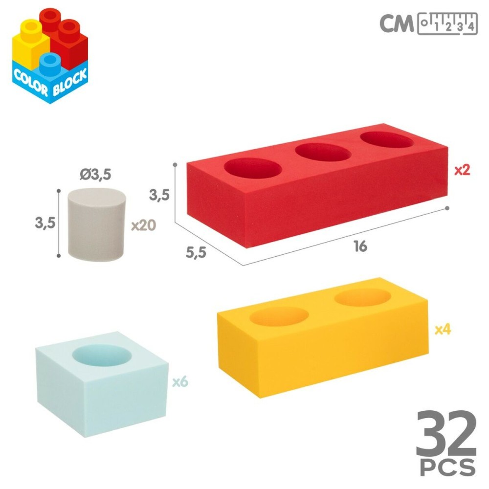 Δομικά Στοιχεία Color Block 32 Τεμάχια EVA (4 Μονάδες)