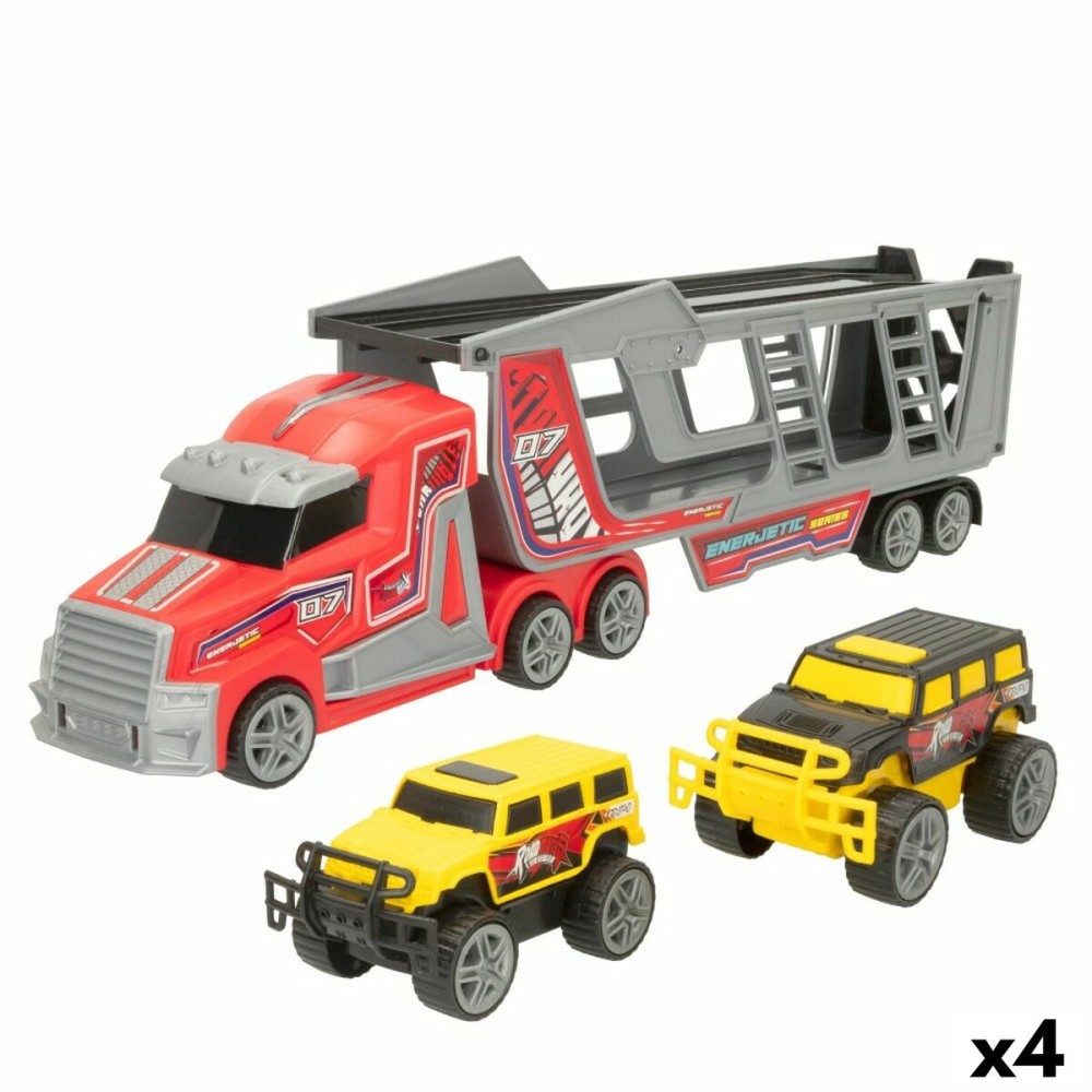 Φορτηγό για Αυτοκίνητα Colorbaby 47 x 13 x 8 cm (4 Μονάδες) 3 Τεμάχια Τριβής