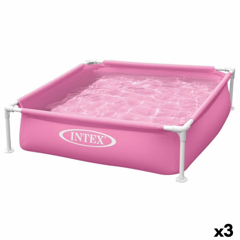 Πισίνα Αποσπώμενο Intex Ροζ 342 L 122 x 30 x 122 cm (3 Μονάδες)