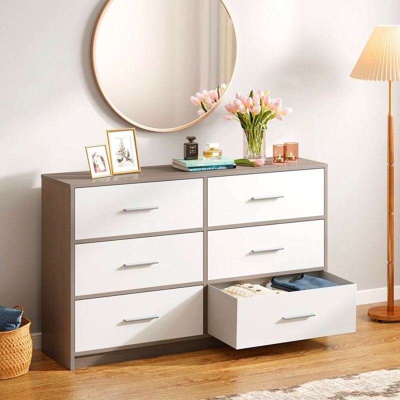 Συρταριέρα Max Home Λευκό Γκρι Σύγχρονη 114 x 70 x 30 cm