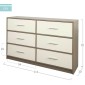 Συρταριέρα Max Home Λευκό Γκρι Σύγχρονη 114 x 70 x 30 cm