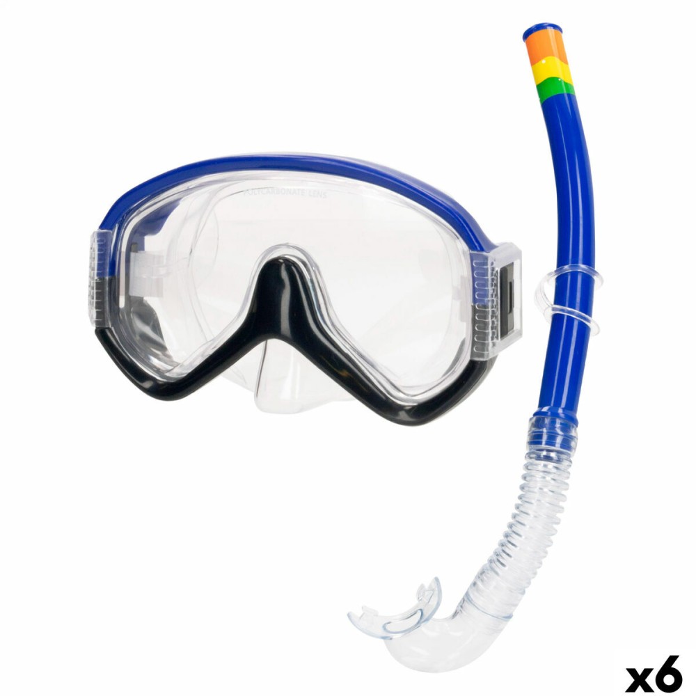 Γυαλιά Καταδύσεων με Σωλήνα AquaSport Μπλε (x6)