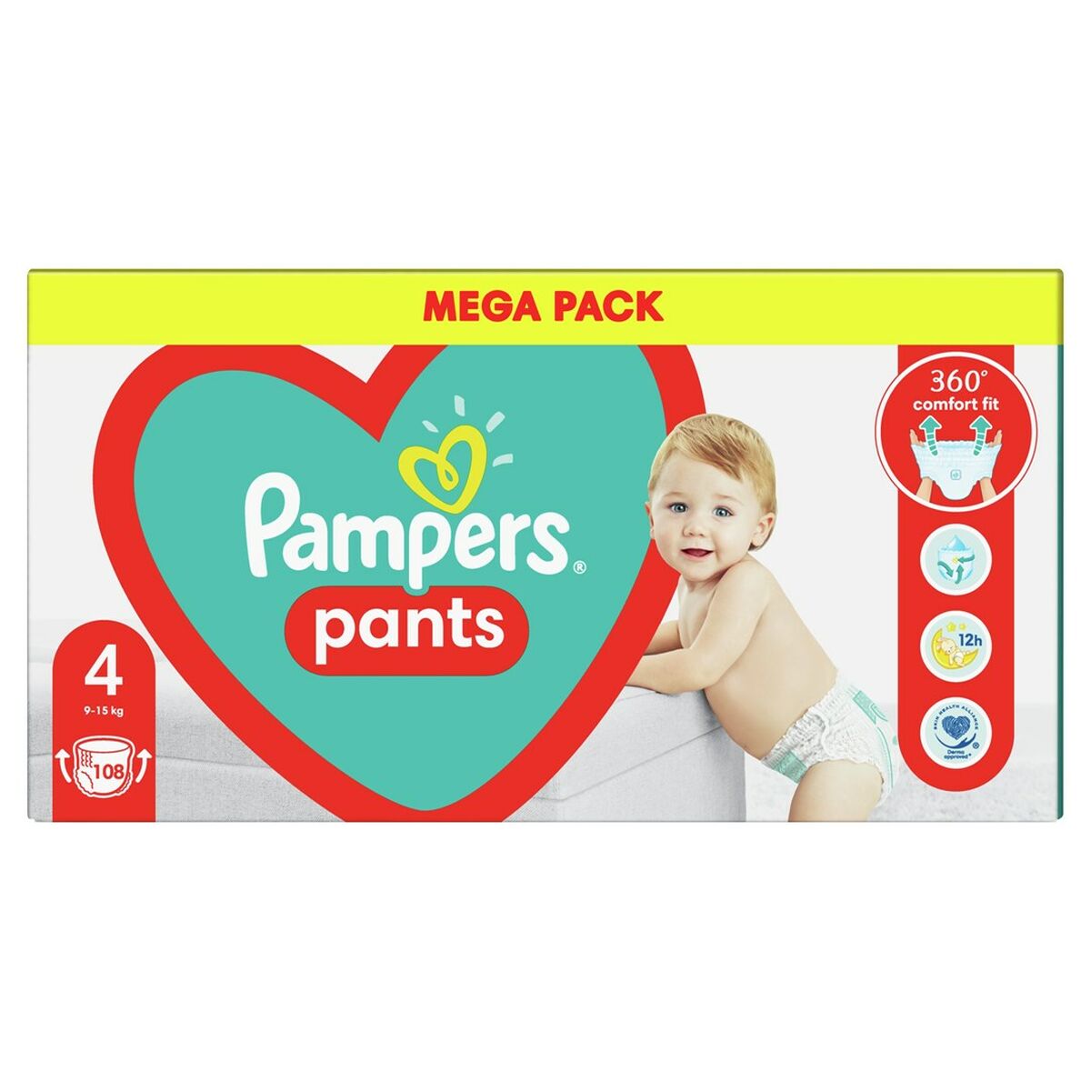 Πανάκια μιας χρήσης Pampers Pants 4 (x108)